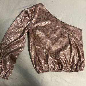 Off the shoulder animal print top